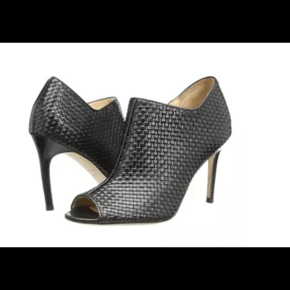 Cole Haan Annabel Woven Leather Open-Toe Boots - Picture 2 of 3